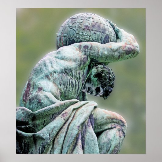 Bismarck Statue, Berlin, Griechischer Gotteatlas,  Poster (Vorne)