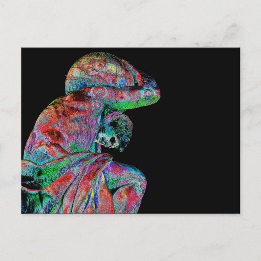 Bismarck Statue, Berlin, Griechischer Gotteatlas, Postkarte (Vorderseite)