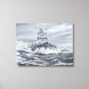 Bismarck vor der grönländischen Küste 1900h 23. Ma Leinwanddruck