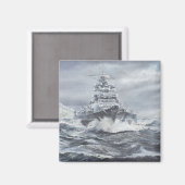 Bismarck vor der grönländischen Küste 1900h 23. Ma Magnet (Vorderseite/Rückseite)