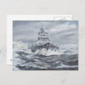 Bismarck vor der grönländischen Küste 1900h 23. Ma Postkarte (Vorne/Hinten)