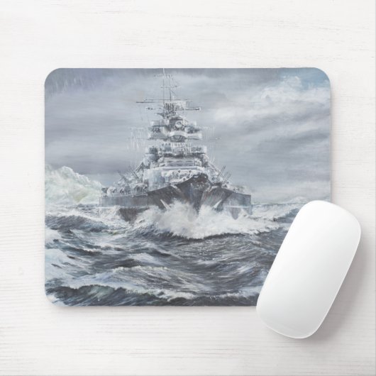 Bismarck vor Grönland-Küste 1900hrs 23rdMay Mousepad (Mit Mouse)