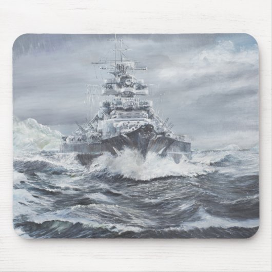 Bismarck vor Grönland-Küste 1900hrs 23rdMay Mousepad (Vorne)