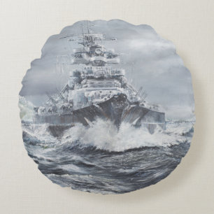 Bismarck vor Grönland-Küste 1900hrs 23rdMay Rundes Kissen