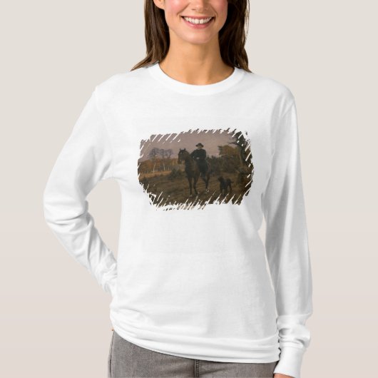 Bismarck zu Pferd mit Hund T-Shirt (Vorderseite)