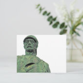 Bismarckstatue, Berlin, Head, White Back(bs2pst) Postkarte (Stehend Vorderseite)
