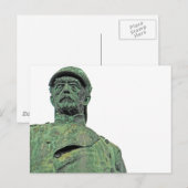 Bismarckstatue, Berlin, Head, White Back(bs2pst) Postkarte (Vorne/Hinten)