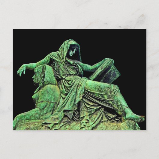 Bismarckstatue, Berlin, Sibyl, Read, Sphinx (p2) Postkarte (Vorderseite)