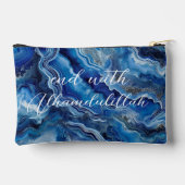 Bismillah Alhamdullilah Blue Agate Zubehörtasche (Rückseite)