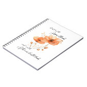 Bismillah Alhamdullilah Orange Floral Notizblock (Linke Seite)