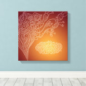 Bismillah - Arabische Blume der Islamischen  Leinwanddruck (Insitu (Holzboden))