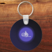 Bismillah - Im Namen Allahs blaue Kalligraphie Schlüsselanhänger (Vorderseite)