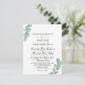Bismillah Islamischer Eukalyptus Elegant Wedding Einladung (Stehend Vorderseite)