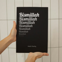 Bismillah Typografie White Gradation on Black Poster