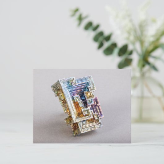Bismuth Crystal Postkarte (Stehend Vorderseite)