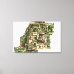 Bismutkristalle mit einem irisierenden Aspen Leinwanddruck