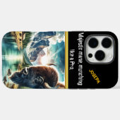 Bison am Fluss bei Sunrise Case-Mate iPhone Hülle (Rückseite (Horizontal))