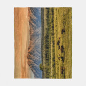 Bison am Sonnenaufgang Fleecedecke (Vorderseite)