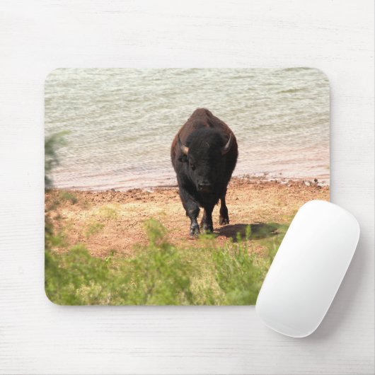 Bison am Wasser Mousepad (Mit Mouse)