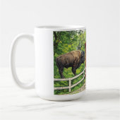 Bison an der überdachten Brücke Kaffeetasse (Links)