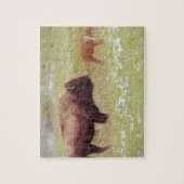 Bison and Calf in Yellowstone Puzzle (Vertikal)