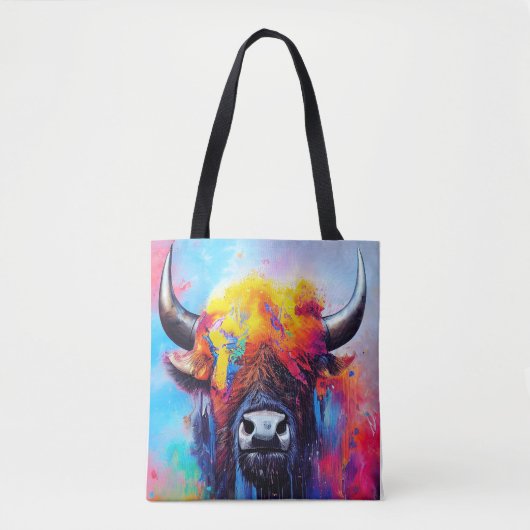 Bison Animal Discovery Adventure Nature Planet Tasche (Vorderseite)