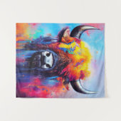 Bison Animal Discovery Adventure Nature Planet Wandteppich (Vorderseite (Horizontal))
