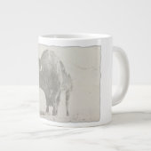 Bison Animal Retro Pop Art Jumbo-Tasse (Vorderseite Rechts)