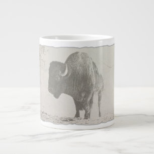 Bison Animal Retro Pop Art Jumbo-Tasse