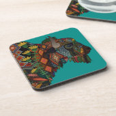 Bison aquamarin untersetzer (Linke Seite)