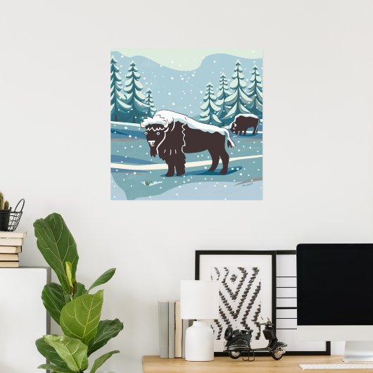 Bison Art Poster (Heimbüro)