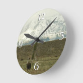 Bison at Grand Teton Nationalpark Fotografie Runde Wanduhr (Winkel)