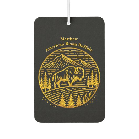 Bison at Sunset in Berglandschaft Autolufterfrischer (Vorderseite)