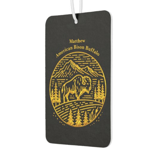 Bison at Sunset in Berglandschaft Autolufterfrischer (Links)