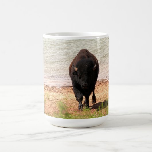 Bison At The Water Kaffeetasse (Mittel)