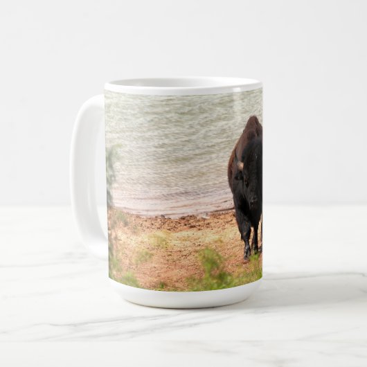 Bison At The Water Kaffeetasse (Vorderseite Links)