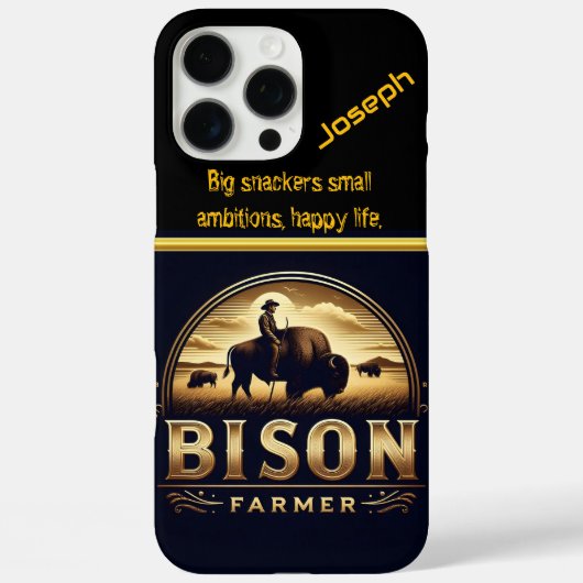 Bison Bauer in den goldenen Feldern Case-Mate iPhone Hülle (Rückseite)