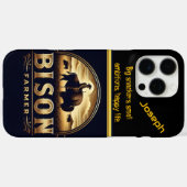Bison Bauer in den goldenen Feldern Case-Mate iPhone Hülle (Rückseite (Horizontal))