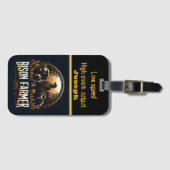 Bison Bauer steht stolz in der Abenddämmerung unte Gepäckanhänger (Vorderseite (Horizontal))