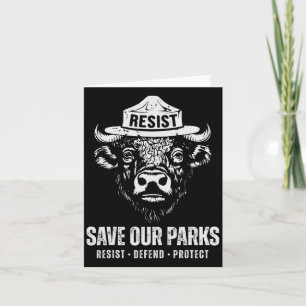 Bison Bear Rettete unser Park gegen Trump Men Wome Karte