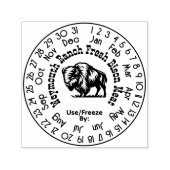 Bison Beef Perpetual Calendar Freshness Date #3S Permastempel (Design)