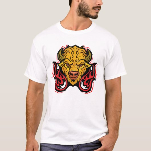 Bison beim Durchqueren des Feuers T-Shirt (Vorderseite)