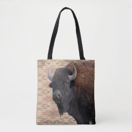 Bison Blanket Tote Bag Tasche