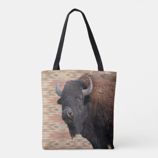 Bison Blanket Tote Bag Tasche (Rückseite)
