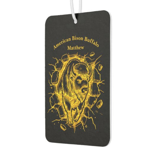 Bison bricht durch eine Mauer Autolufterfrischer (Links)