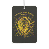 Bison bricht durch eine Wand in einem dynamischen Autolufterfrischer (Vorderseite)