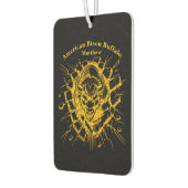 Bison bricht durch eine Wand in einem dynamischen Autolufterfrischer (Links)