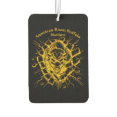 Bison bricht durch eine Wand in einem dynamischen Autolufterfrischer (Rückseite)