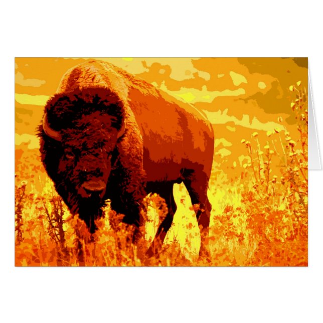Bison-/Buffalkarten (Vorderseite (Horizontal))