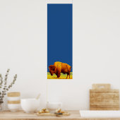 Bison Buffalo American Art Poster (Küche)
